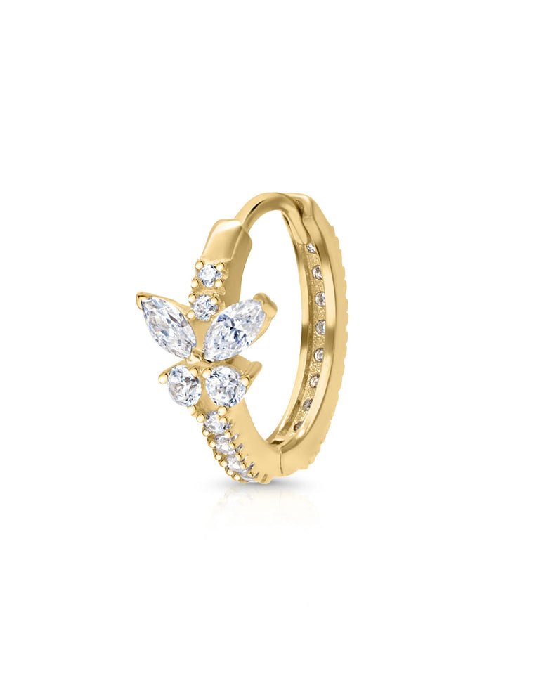 Schmetterling Creole in 8 mm aus 585er Gold