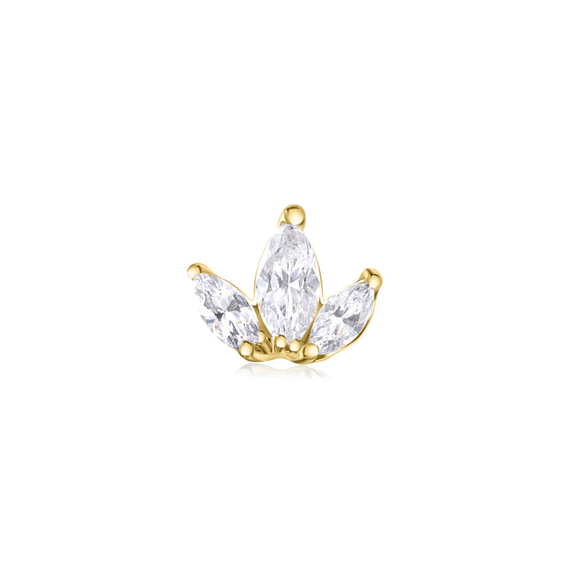 image_Frontal photo of the Lotus earrings
