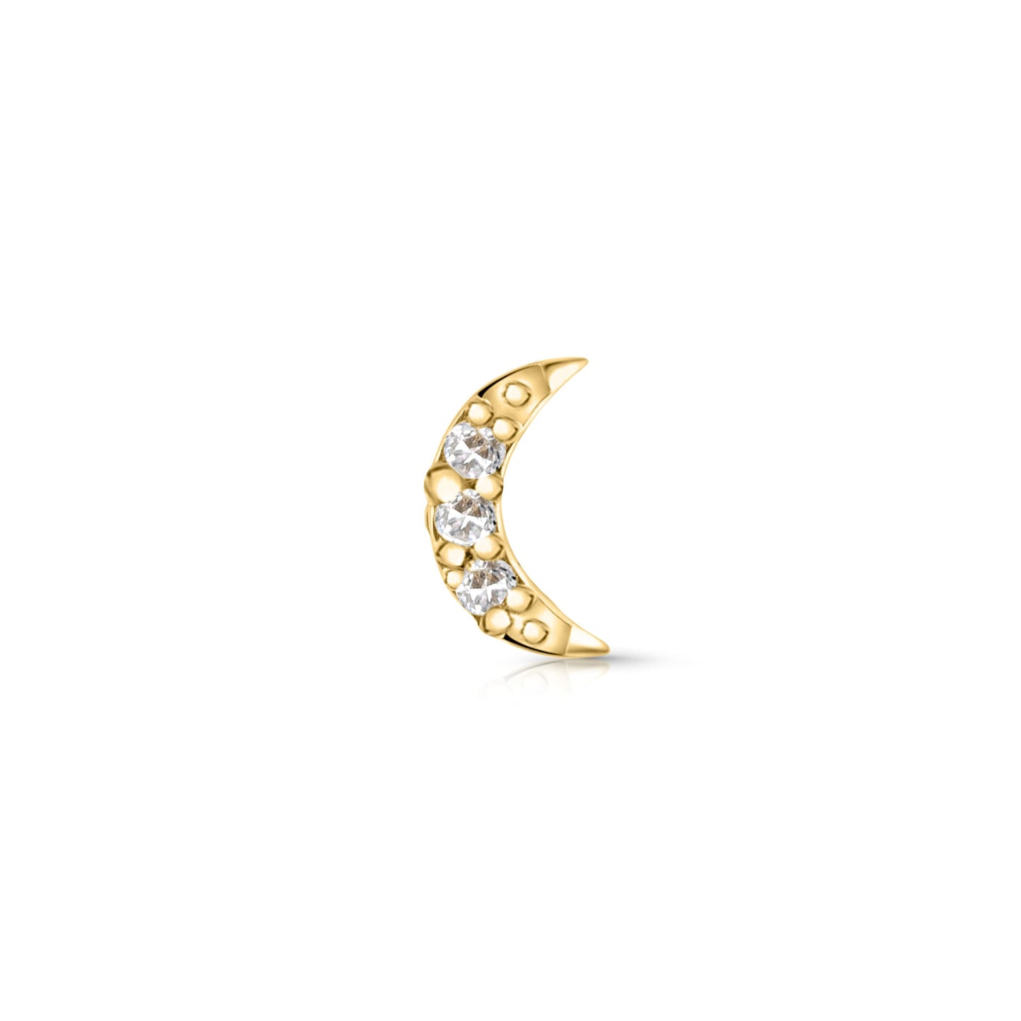 Frontal photo of Moon Earrings Gold