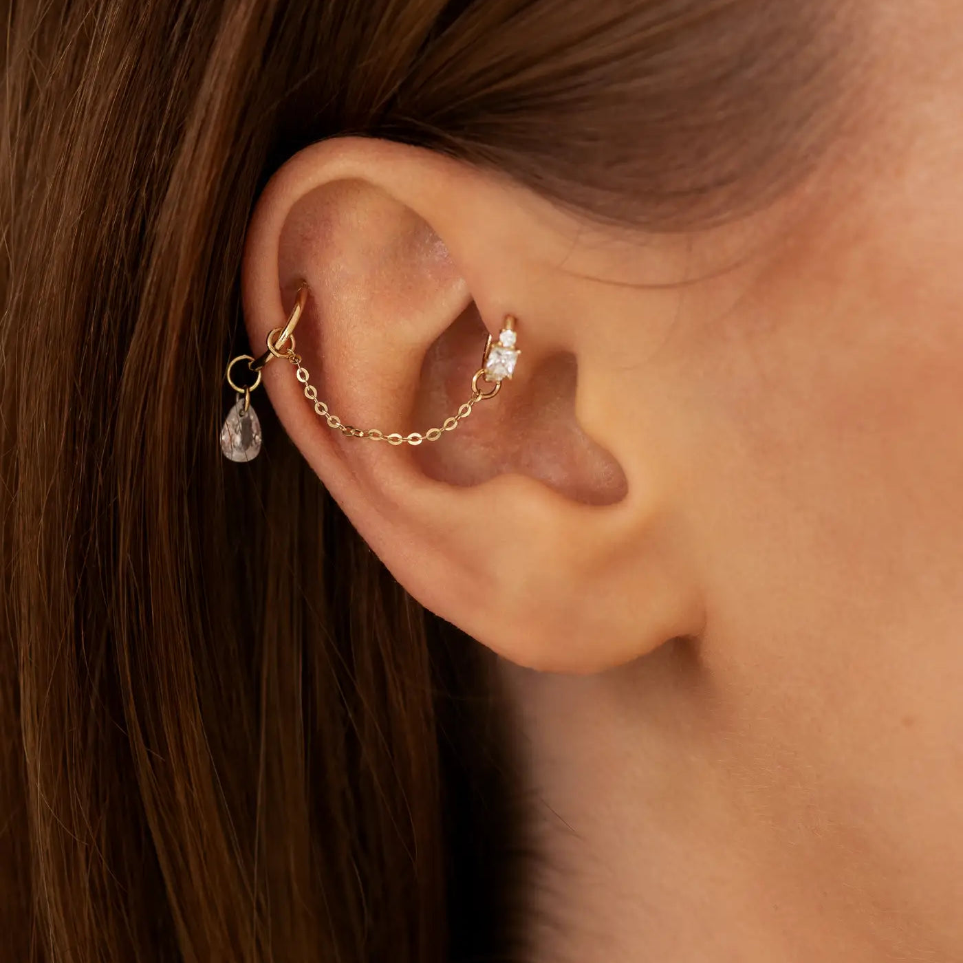 Industrial piercing position on the ear