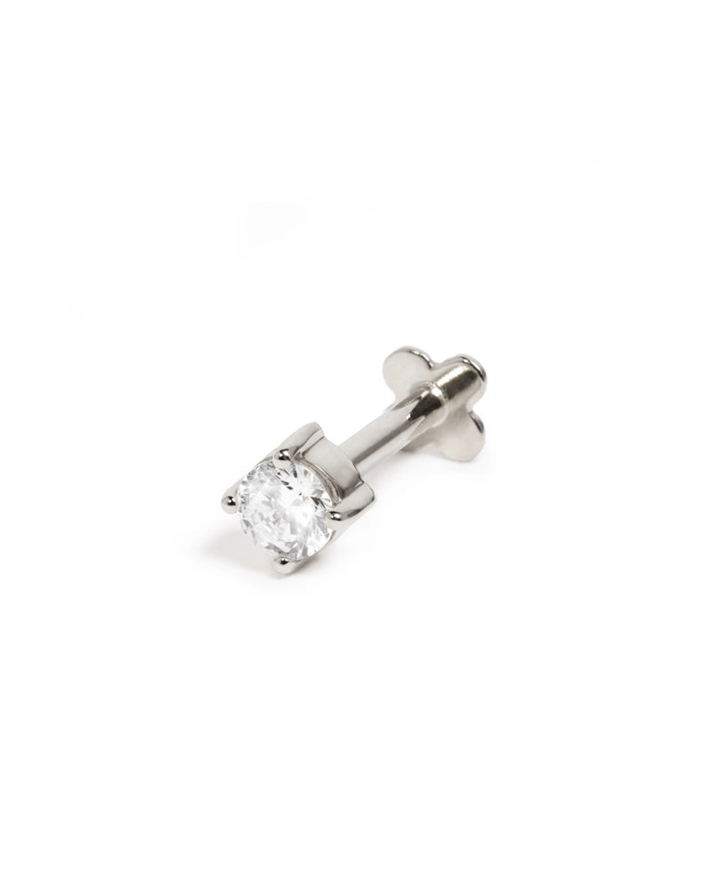 image_Kristall Ohrstecker 3mm in Weißgold