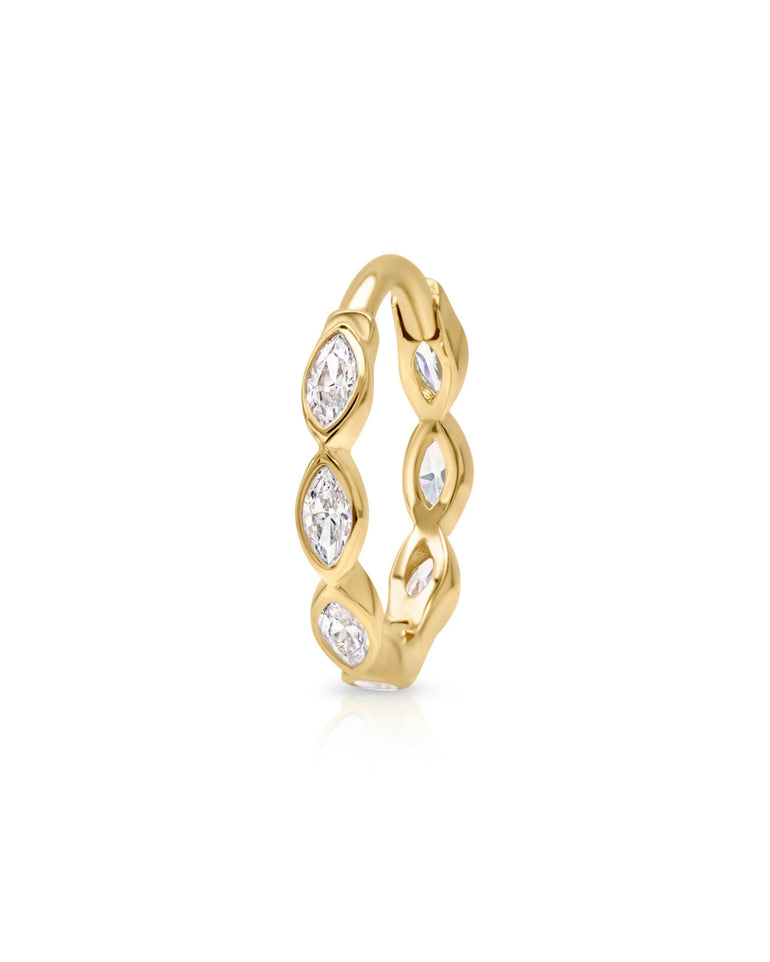 Marquise Creole aus 585er Gold mit Zirkonia