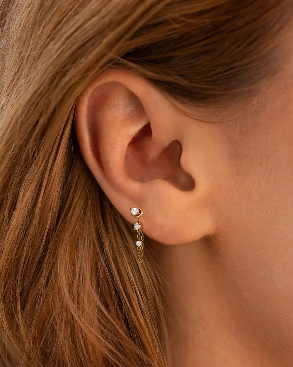 High Lobe Piercing Gold