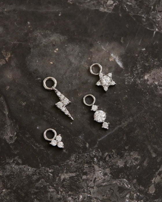 Ohrring Anhänger Weißgold