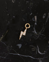 Blitz Ohrring Anhänger mit Zirkonia Steinen als Flatlay