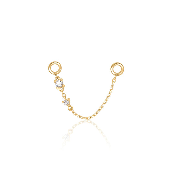 Frontal photo of Helix Chain Earring