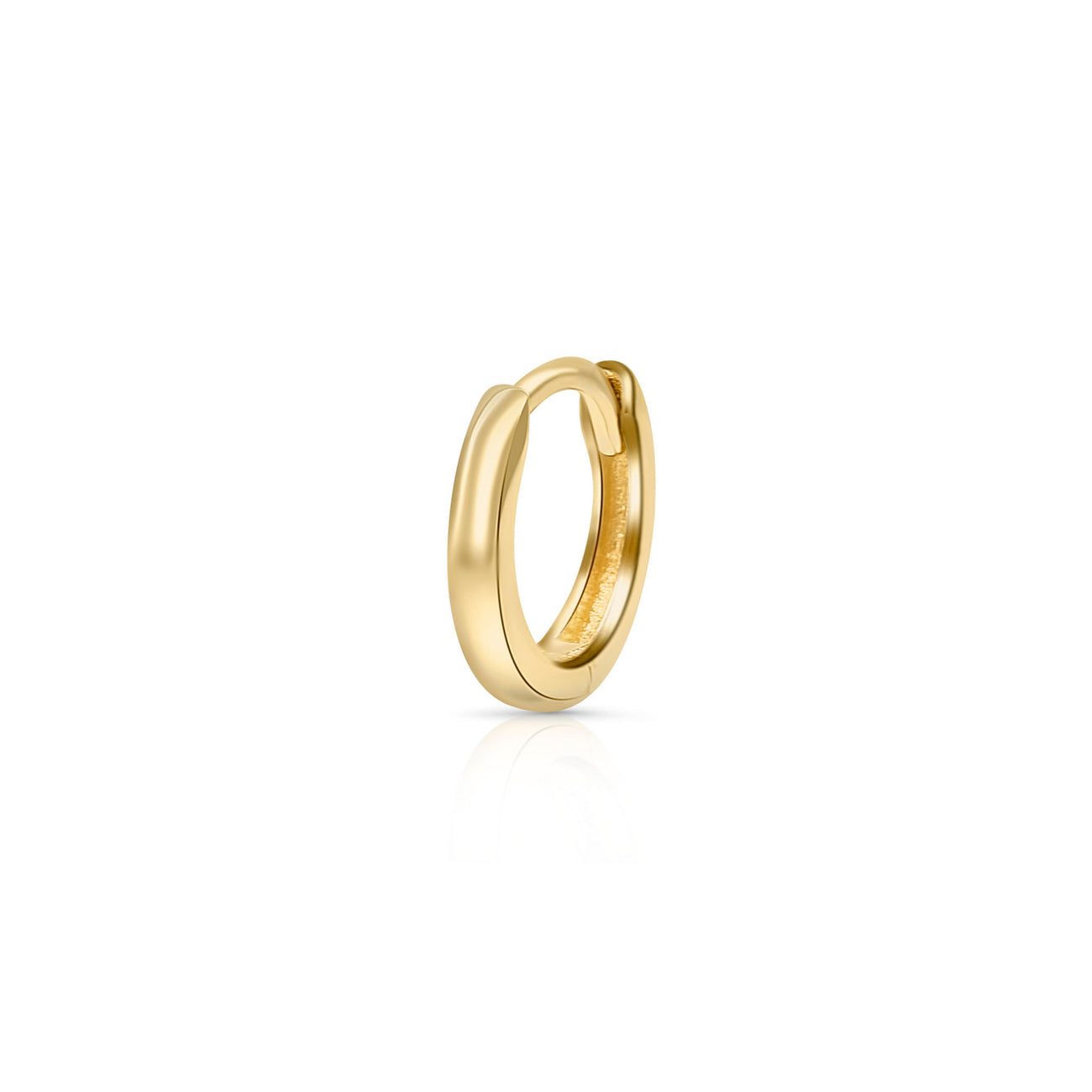 Gold Creole in 6 mm aus 585er Gelbgold