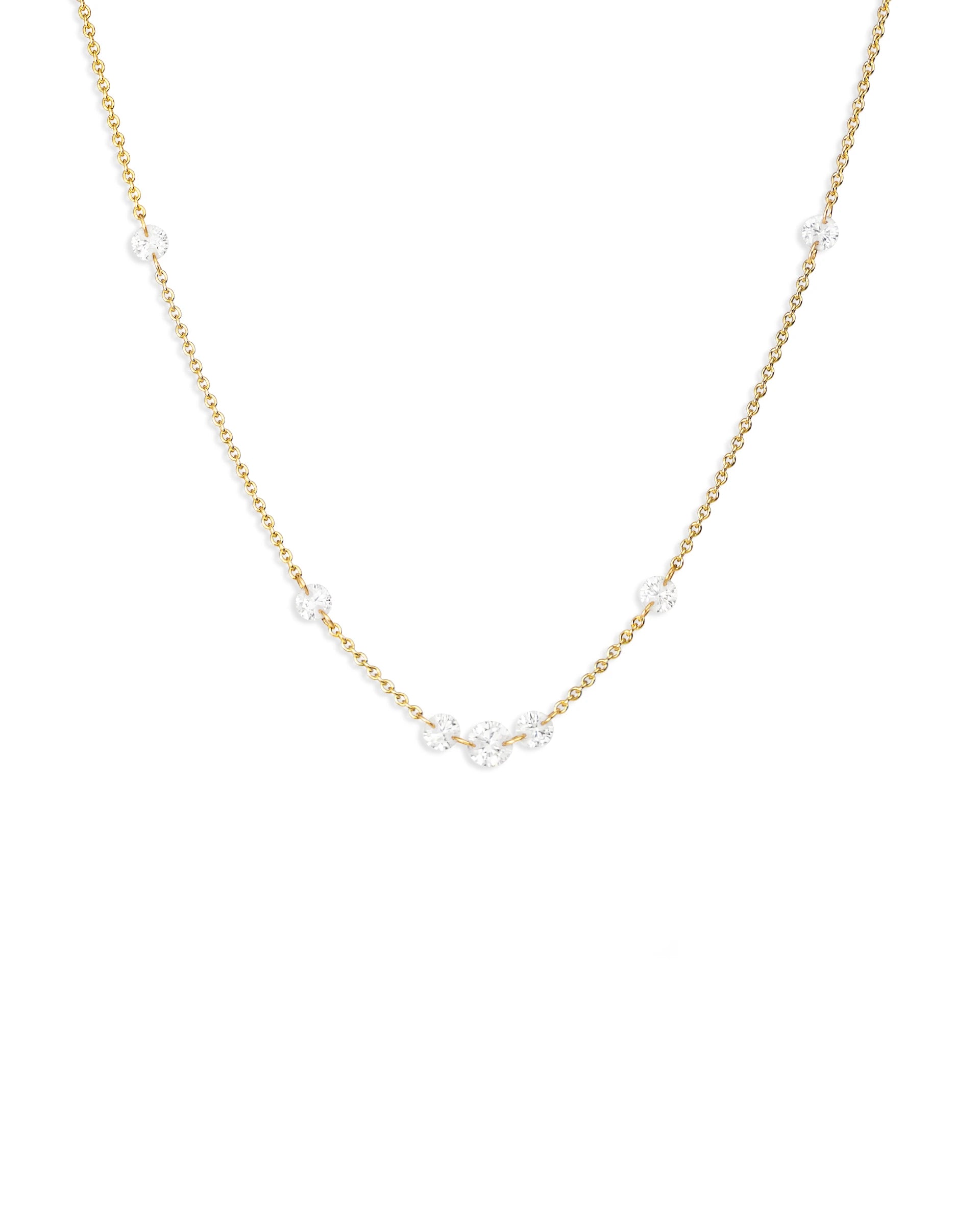 image_Feine Kristall Kette 585 Gold