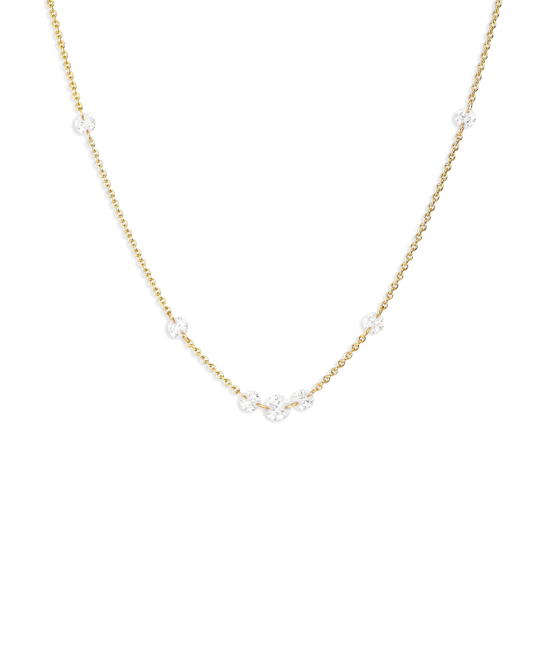 Feine Kristall Kette 585 Gold