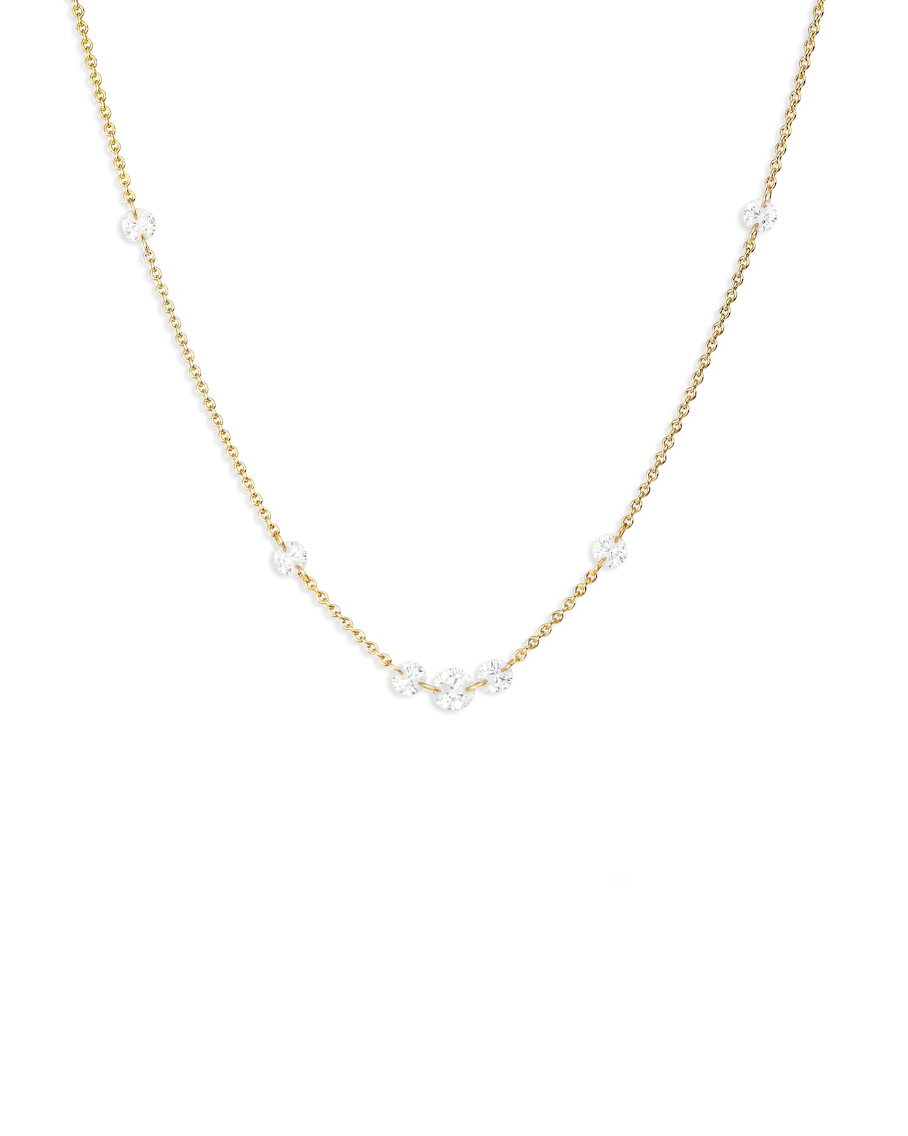 Feine Kristall Kette 585 Gold
