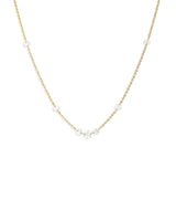 Feine Kristall Kette 585 Gold