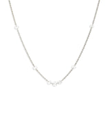 Feine Kristall Kette 585 Weißgold