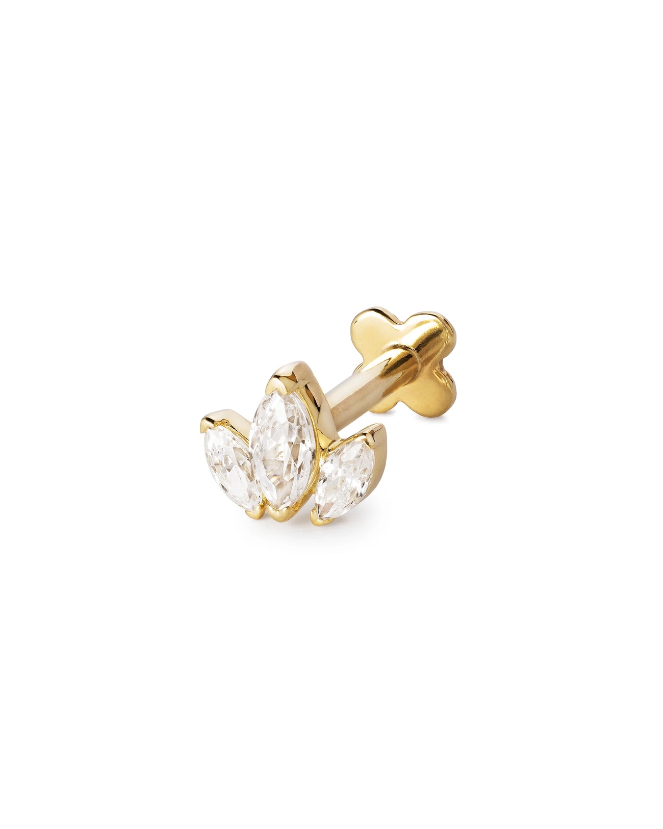 Lotus Ohrstecker in 585 Gold