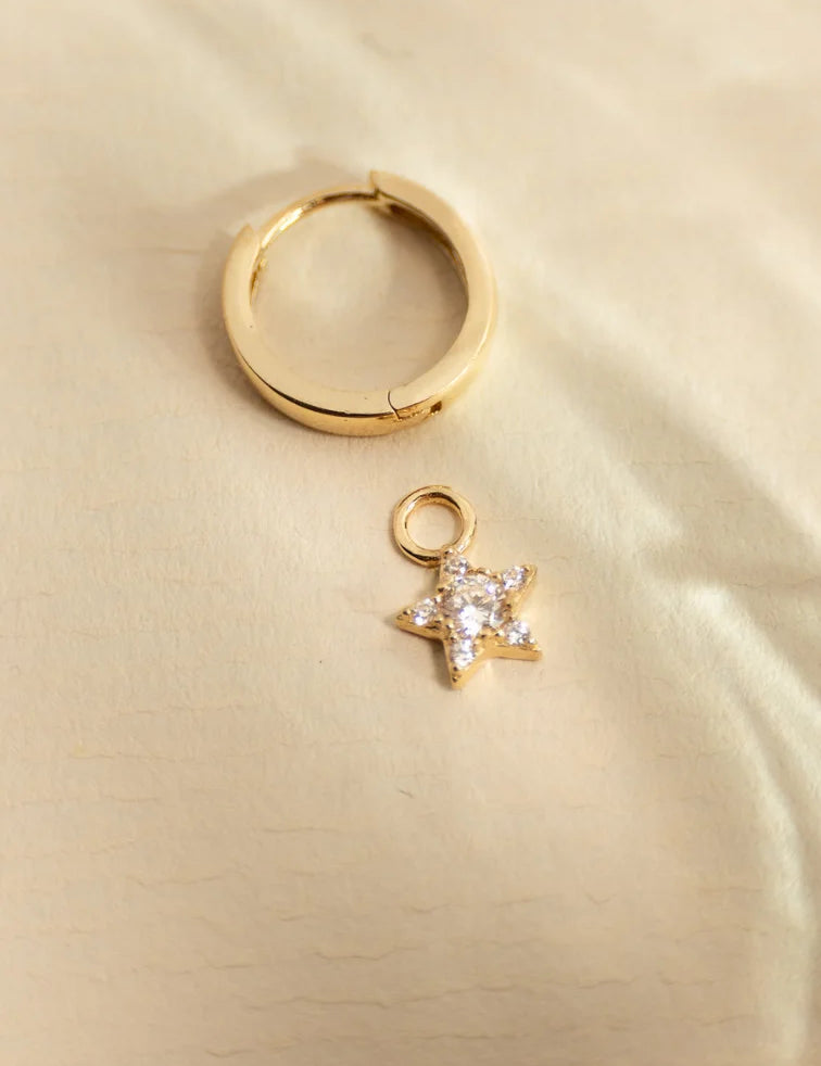 Gold Creole mit Stern Anhänger