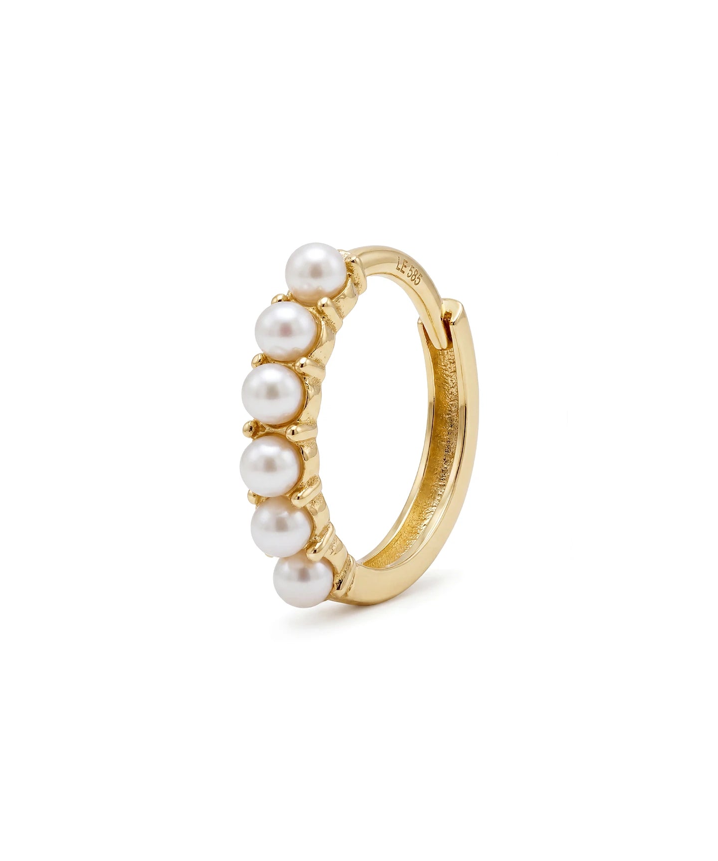 Produktfoto der Perlen Creole in 10mm aus 585 Gold