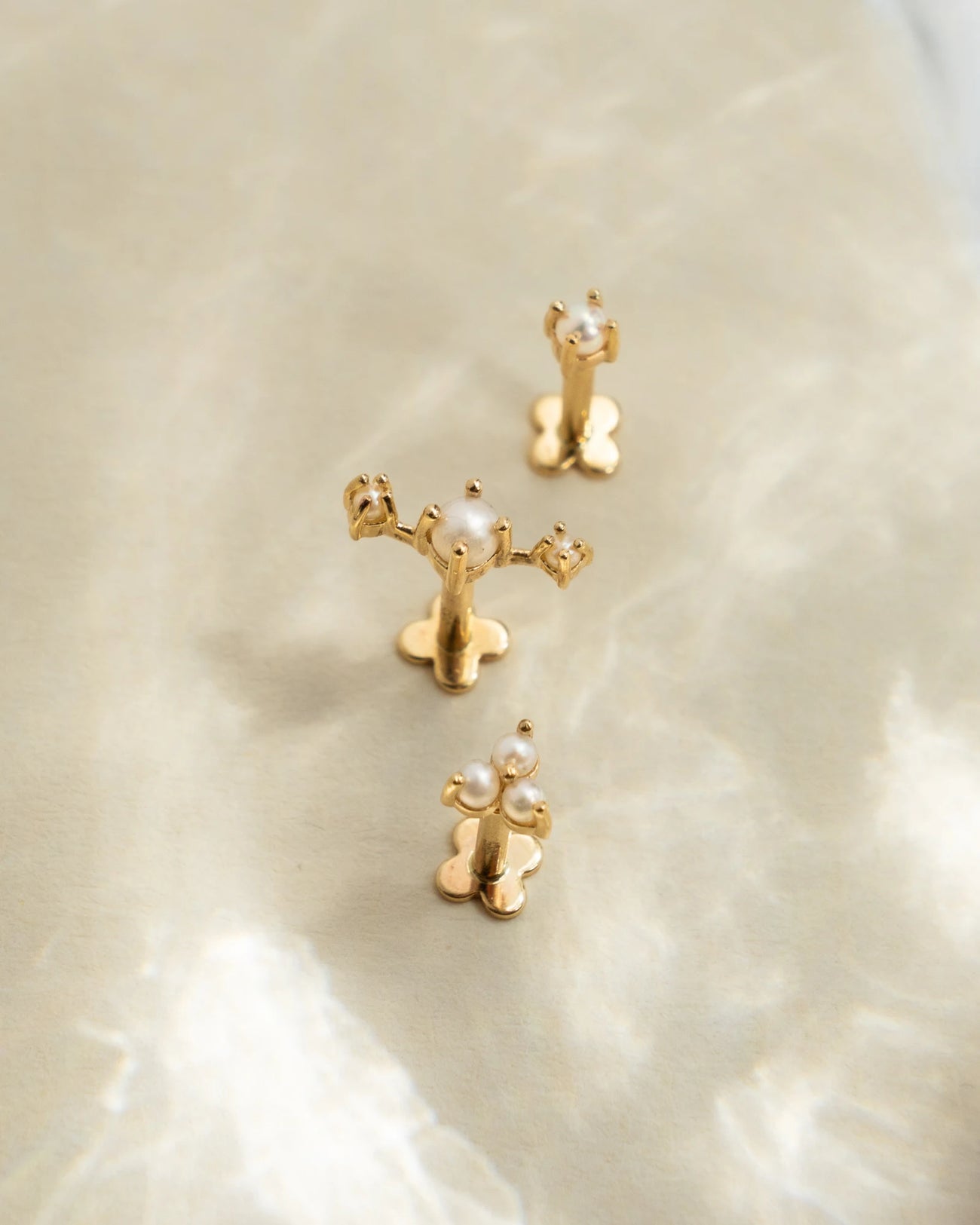 Perlen Ohrstecker aus 585 Echtgold