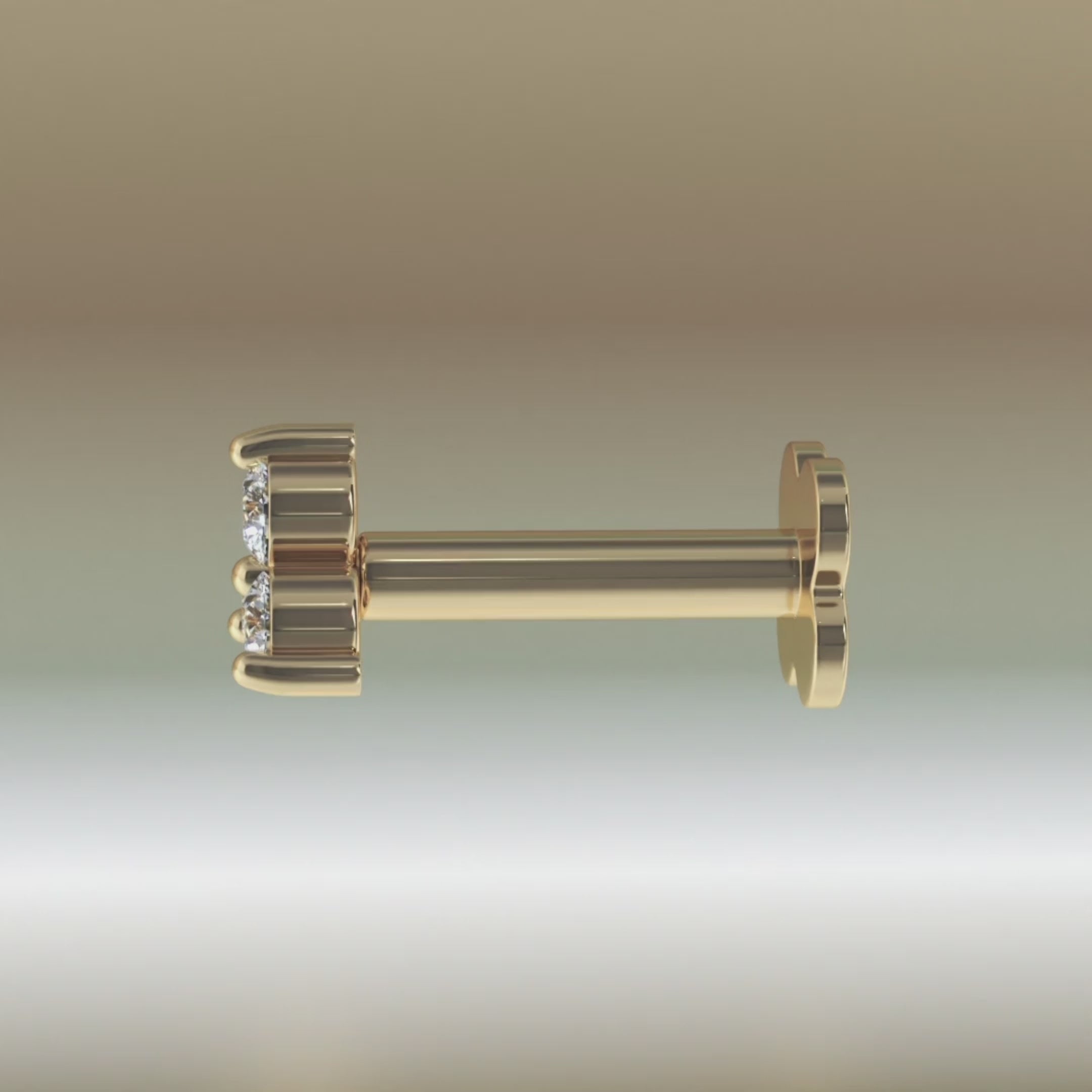 Animationsvideo der Ohrstecker mit Innengewinde von Lisa Eleni