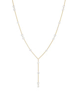 Feine Kette mit Kristallen aus 585 Gelbgold