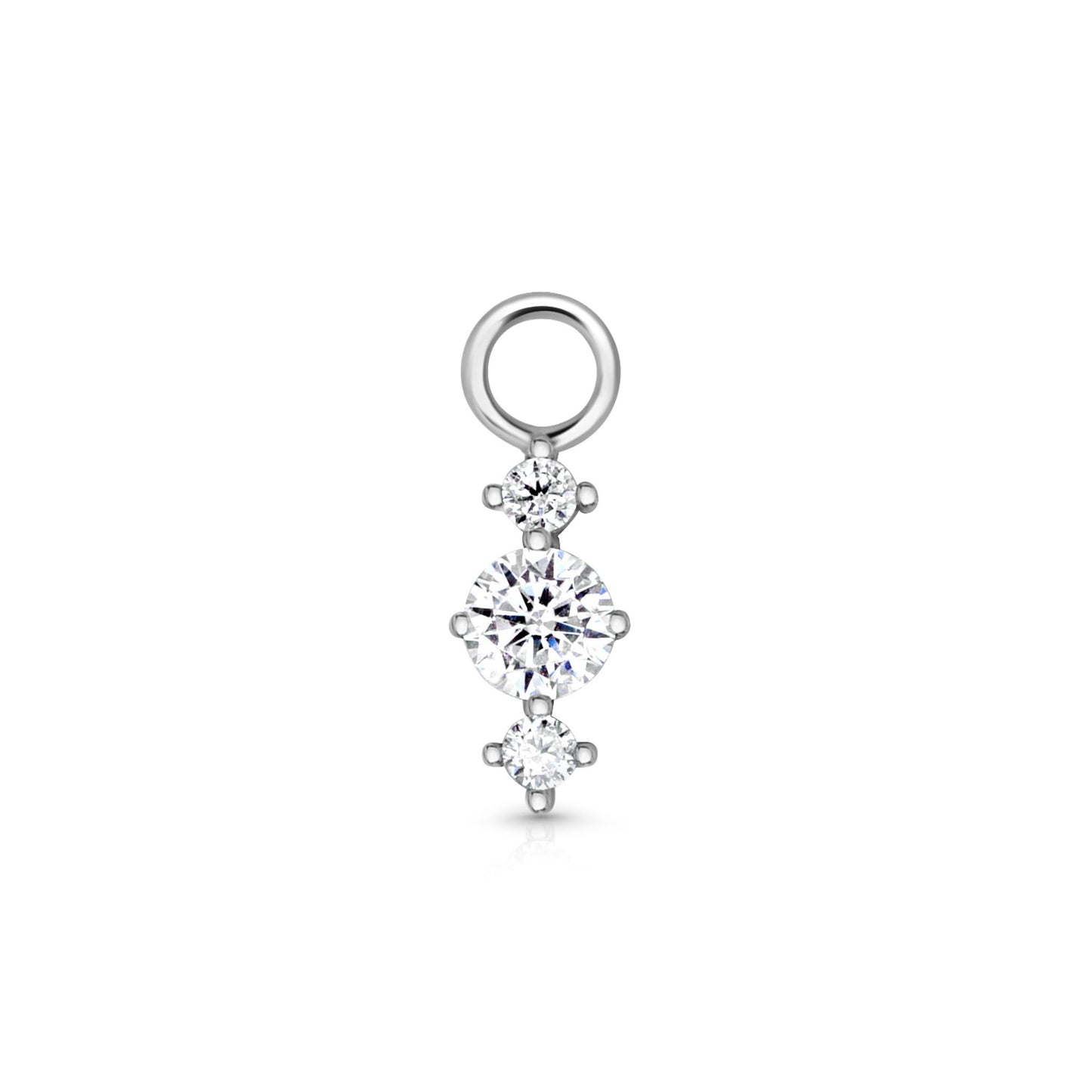 Frontal photo of the Cubic Zirconia Charm