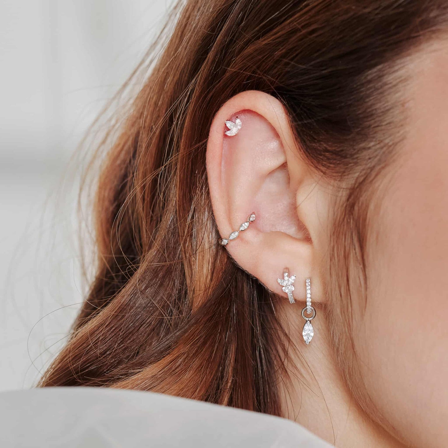 Ear with the Hoop Earring Charms